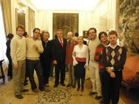 Recepción en la Embajada de España en B.Aires. Embajador, sra, Ferrer, Moratalla y V.E